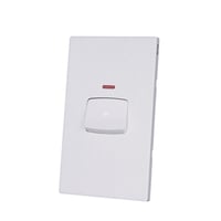 مفتاح مكيف 7×14 بيانو أبيض خشبي