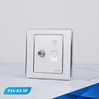 فيش منفذ تلفون مع دش لون لولي وفضي