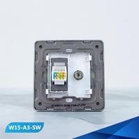 فيش منفذ كمبيوتر و دش أبيض وفضي