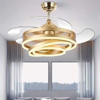 مروحة و ثريا مودرن حلقات ذهبي