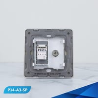 فيش منفذ تلفون مع دش لون لولي وفضي