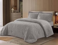 مفرش كولمبوس شتوي مزدوج فرو رصاصي عدد القطع 4