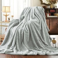 بطانية مارينا سادة خفيفة مزدوج فرو تيفاني مقاس 240...