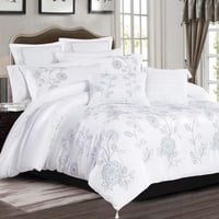 مفرش ليكيا صيفي مزدوج أبيض جاكارد فاخر عدد القطع 1...