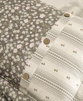 مفرش إنسجام صيفي قطن بني برسومات الزهور