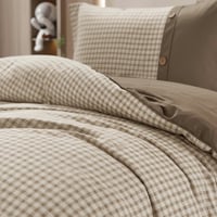 مفرش إشراقة مفرد ونص قطن بني فاتح عدد القطع 4