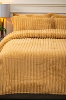 مفرش ليلي شتوي فاخر مزدوج فرو بيج عدد القطع 6