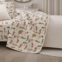 مفرش تورين أطفال صيفي مضغوط مفرد ونص سكري عدد القط...