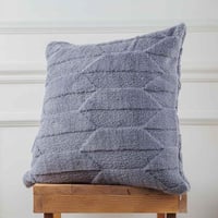 خدادية فرو محفور بحشوة لون رصاصي