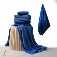 منشفة استحمام ريفي الفندقية أزرق مقاس 80 × 160 سم