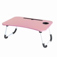 طاولة للكمبيوتر المحمول قابلة للطي وردي 60x40 سم