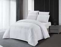 مفرش آتون فندقي صيفي مزدوج أبيض فاخر عدد القطع 7