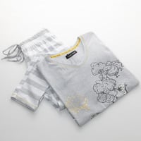 طقم بيجامة نسائية صيفية رصاصي