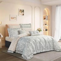 مفرش تايجر مزدوج قطن فاخر جاكارد رصاصي مطرز عدد ال...