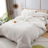 مفرش لينا شتوي فاخر فرو أبيض