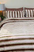 مفرش كلاود شتوي فاخر مزدوج مخمل و فرو ناعم أبيض ول...