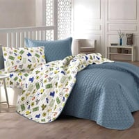 مفرش امري أطفال صيفي مضغوط مفرد ونص أزرق عدد القطع...