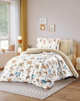 مفرش ريكا أطفال شتوي كوين فرو كريمي و بيج متعدد ال...