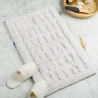 دعاسة أرضية بابيون تركي فرو كريمي مقاس 50 × 80 سم