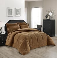 مفرش رهام شتوي مزدوج فرو بني عدد القطع 6