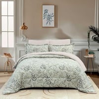 مفرش منال شتوي فاخر كوين مقاس 200X150 سم مخمل أبيض...