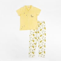 طقم بيجامة نسائية صيفية أصفر