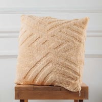 خدادية فرو محفور بحشوة لون بيج