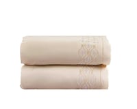 مفرش نمارق مزدوج قطن جاكارد مطرز بيج وذهبي عدد الق...