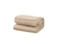 مفرش إليجانت صيفي مطرز مزدوج فاخر لون بيج عدد القط...