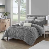 مفرش صبرينا صيفي مقاس كوين 150x200 سم فاخر رصاصي ع...