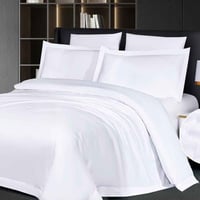 مفرش مانوليا صيفي مزدوج قطن فاخر أبيض عدد القطع 7