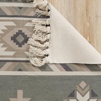 سجاد أرضي بيج و زيتي 90x150 سم