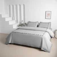 مفرش فهده فندقي فاخر رصاصي مطرز