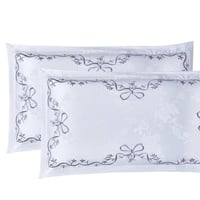 مفرش كاثرينا صيفي مزدوج فاخر أبيض مطرز عدد القطع 1...