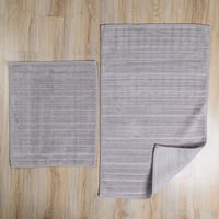 طقم دعاسة حمام تركي قطن رصاصي عدد القطع 2