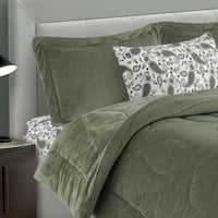 مفرش ليلي شتوي مفرد ونص مخمل زيتي عدد القطع 4