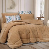 مفرش مانشستر شتوي مزدوج فاخر فرو بيج عدد القطع 6