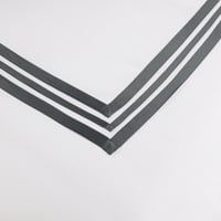 مفرش عايدة قطن مزدوج أبيض ورصاصي عدد القطع 9