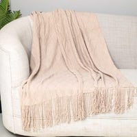 بطانية دان شال خفيفة بيج غامق مقاس 130 × 170سم