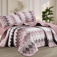 مفرش ديانا صيفي خفيف مضغوط مزدوج لحمي عدد القطع 4