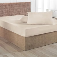 غطاء وسادة تركي بيج سادة قطن فاخر مقاس 70x50 سم