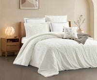 مفرش روان شتوي جاكارد أبيض