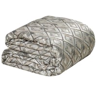 مفرش إنجلش هوم مزدوج قطن فاخر بيج وفضي عدد القطع 8