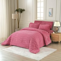 مفرش وعد شتوي فاخر مفرد ونص فرو موف عدد القطع 4