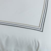 مفرش جنات قطن مزدوج أبيض ورصاصي عدد القطع 7