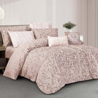 مفرش روان شتوي مفرد و نص جاكارد و فرو بني عدد القط...