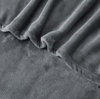 بطانية شتوي مخمل ناعم رصاصي غامق