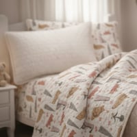 مفرش تورين أطفال صيفي مضغوط مفرد ونص بيج عدد القطع...