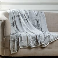 بطانية شال خفيفة بامبو رصاصي مقاس 200 × 150 سم