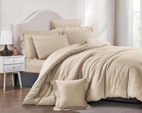 مفرش رانا مزدوج قطن بيج عدد القطع 7